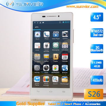 Dual Core 4.5inch Smart Phone Mtk6572 512MB+4G (S26)